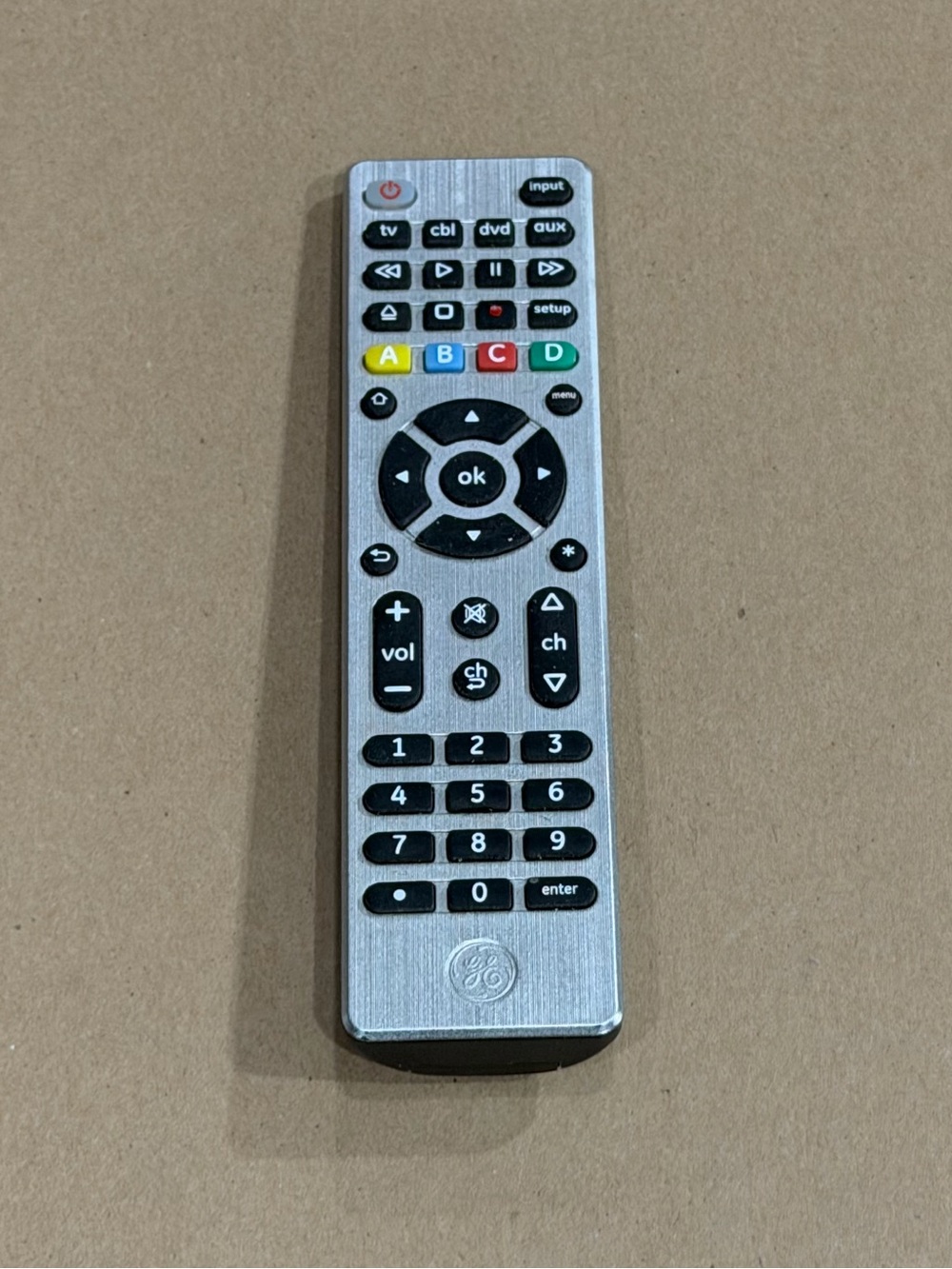GE Universal Remote 33709 CL5 4 Device Silver TV Cable DVD Tested